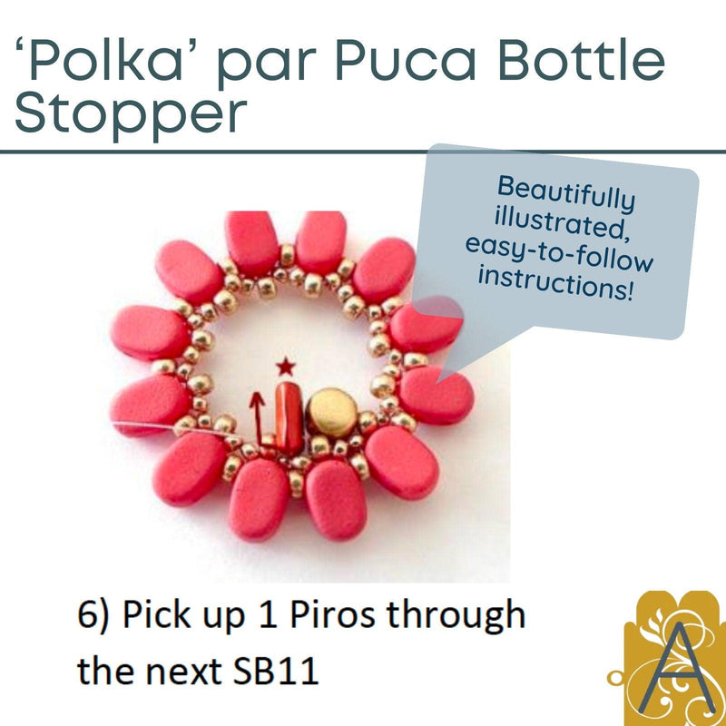 Polka Bottle Stopper Pattern par Puca - The Argus Collection