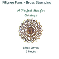 Filigree Collection, Fans, Small, Medium or Large - The Argus Collection