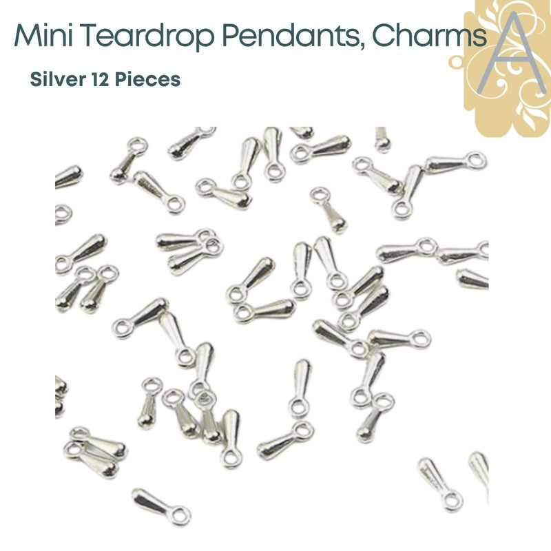 Mini Teardrop Pendants, Dangles or Charms (12 Pieces) - The Argus Collection