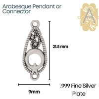 Arabesque Drop Connector or Pendant, 2 Finishes - The Argus Collection