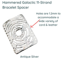 Galactic, Hammered 11-Strand Bracelet Connectors in 2 Finishes - The Argus Collection