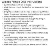 Danielle Wickes Fringe Discs, for Fringe Earrings, 8 or 10mm - The Argus Collection