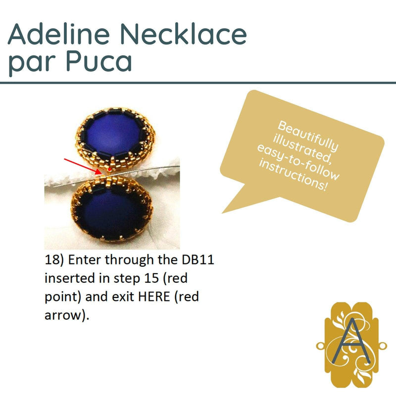 Adeline Necklace Pattern par Puca - The Argus Collection