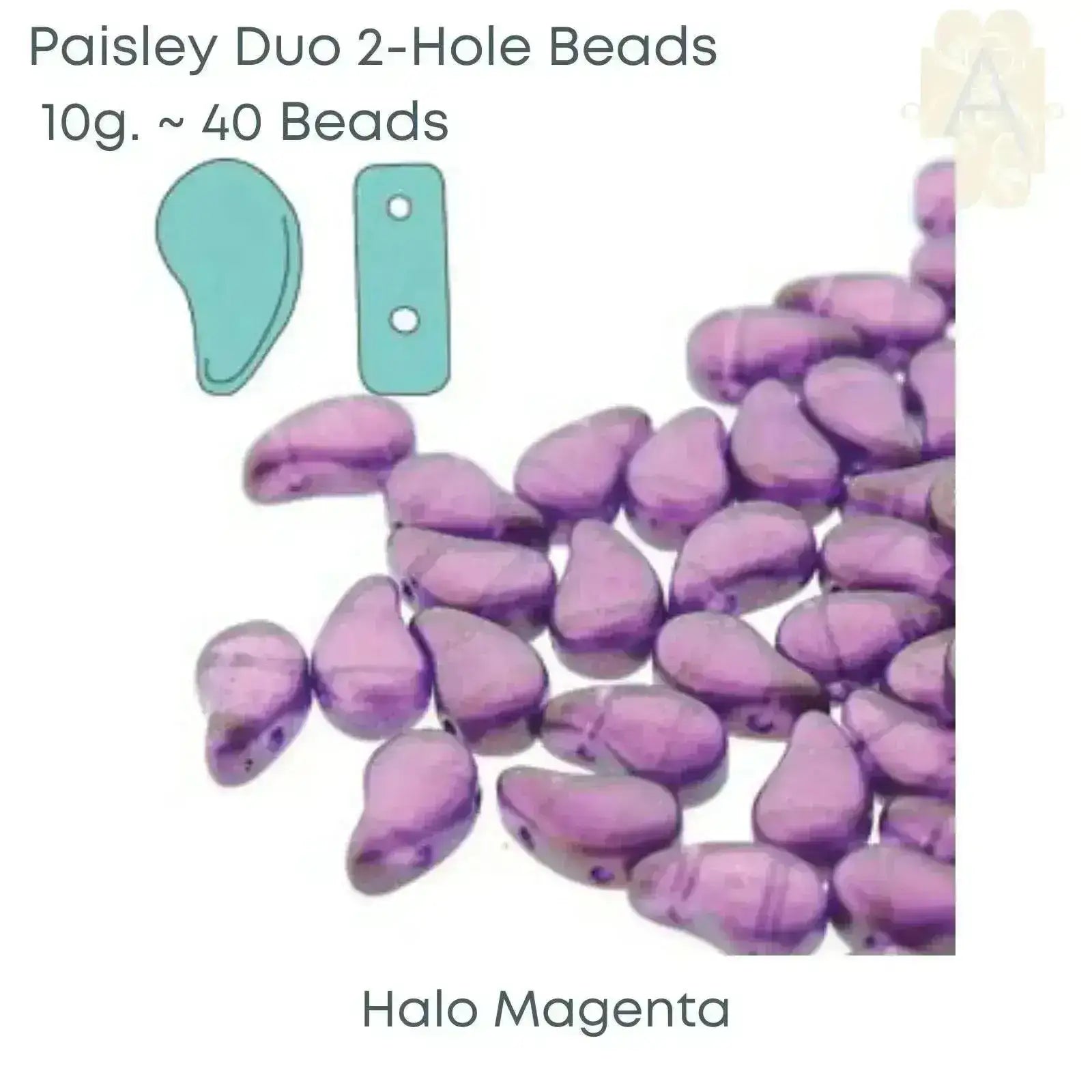 Paisleyduo Beads, 10g, Halo Collection - The Argus Collection