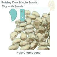 Paisleyduo Beads, 10g, Halo Collection - The Argus Collection