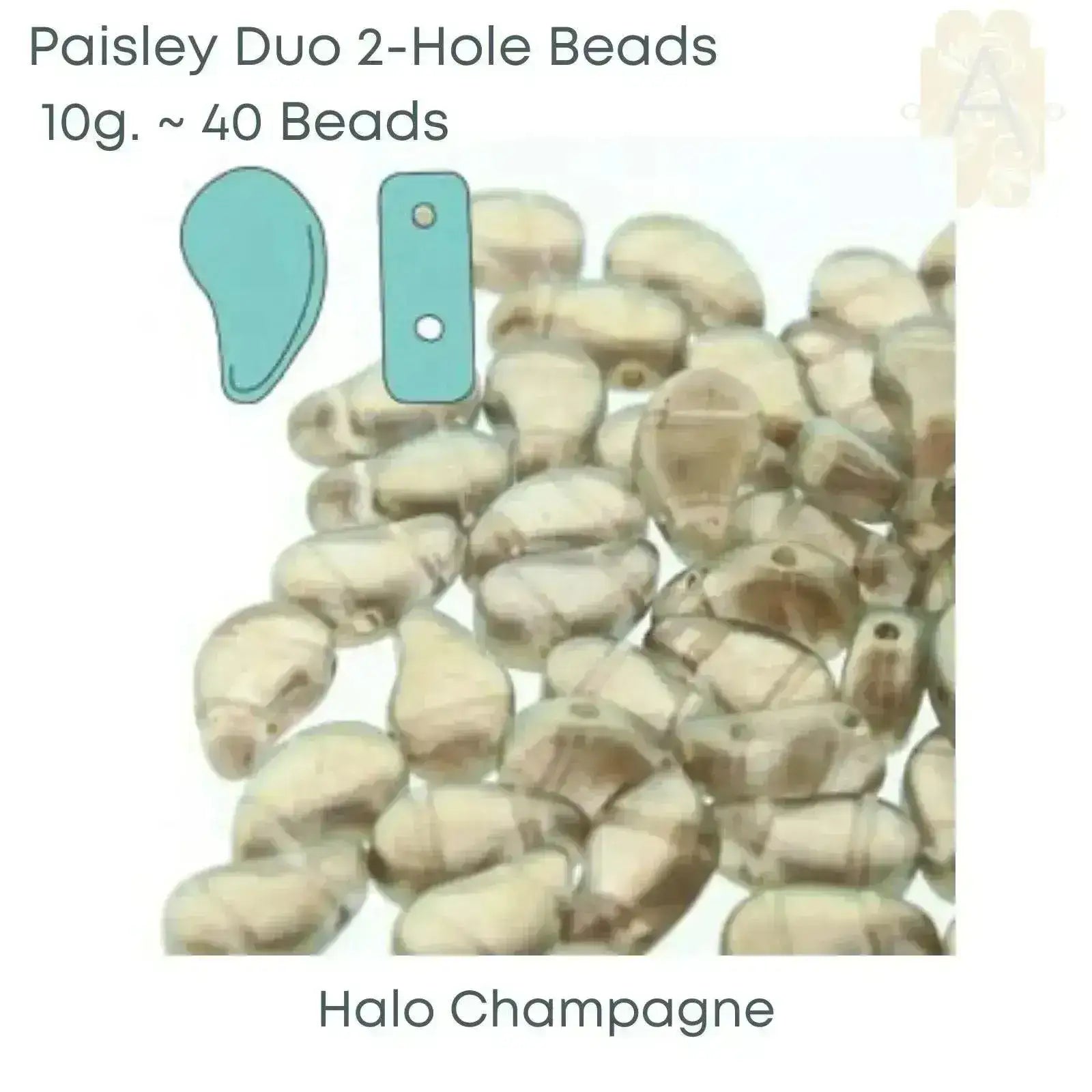 Paisleyduo Beads, 10g, Halo Collection - The Argus Collection
