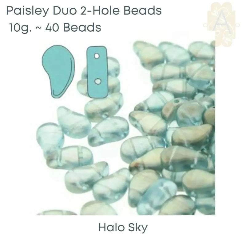 Paisleyduo Beads, 10g, Halo Collection - The Argus Collection
