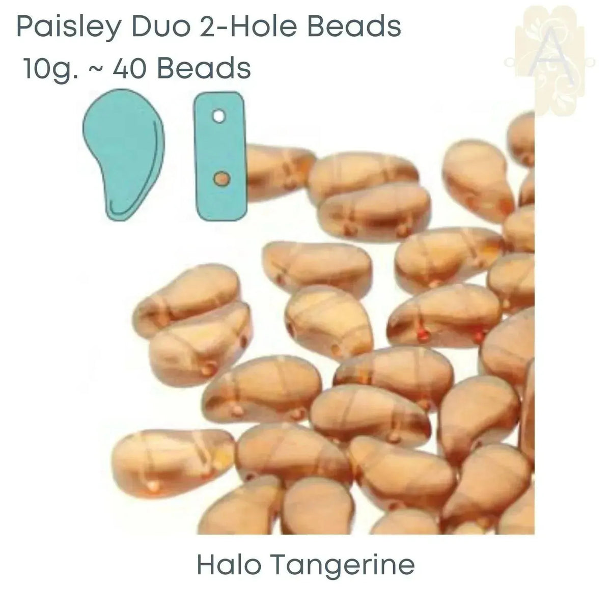 Paisleyduo Beads, 10g, Halo Collection - The Argus Collection