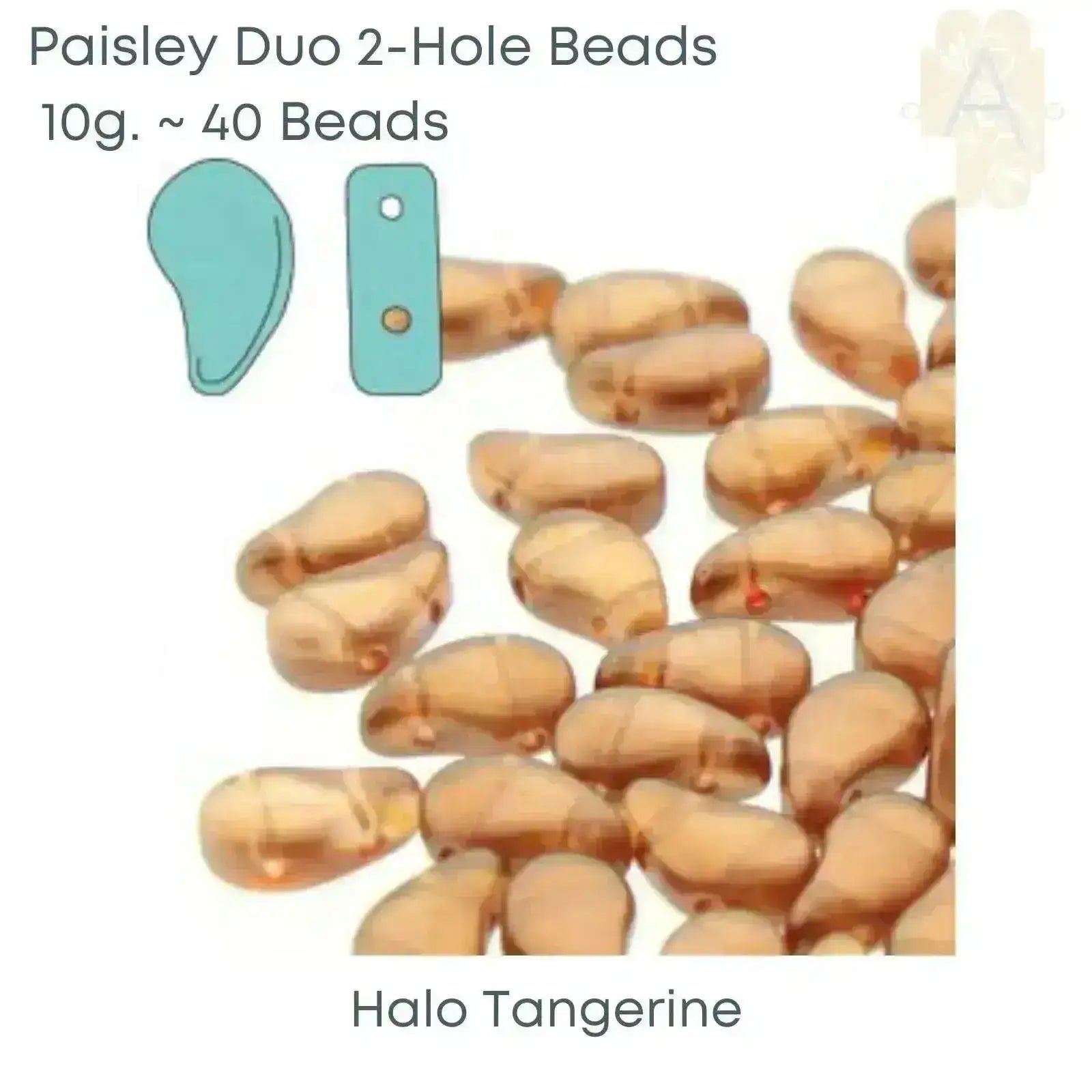 Paisleyduo Beads, 10g, Halo Collection - The Argus Collection