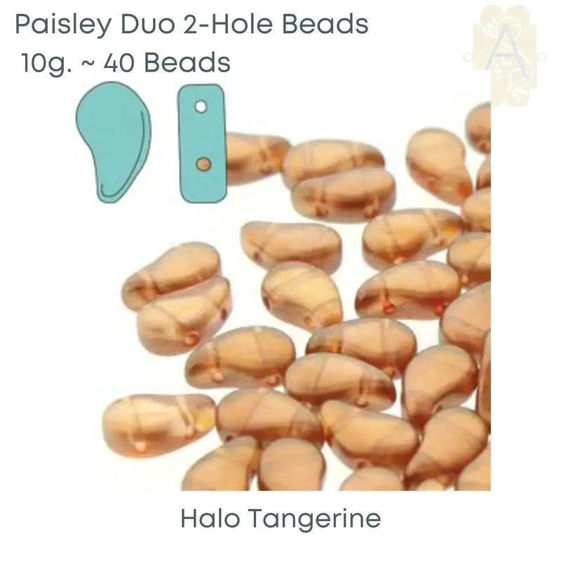 Paisleyduo Beads, 10g, Halo Collection - The Argus Collection