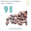 Paisleyduo 2-holed beads, 10g., Polychrome Collection, 5 Colors - The Argus Collection