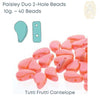 Paisleyduo 2-holed Beads, 10g., Tutti Frutti Collection, 7 Colors - The Argus Collection