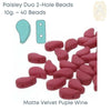 Paisleyduo 2-hole Beads, 10g., Matte Velvet Collection, 10 Colors - The Argus Collection