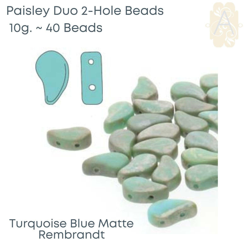 Paisleyduo Beads, 10g, Bronze-Rembrandt Collection - The Argus Collection