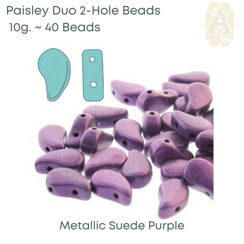 Paisleyduo Beads, 10g, Metallic Collection - The Argus Collection