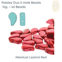 Paisleyduo Beads, 10g, Metallic Collection - The Argus Collection