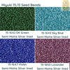 15/0 Miyuki Seed Beads. 8.2g tubes. 15-1642, 15-1642, 15-1647, 15-1650 - The Argus Collection