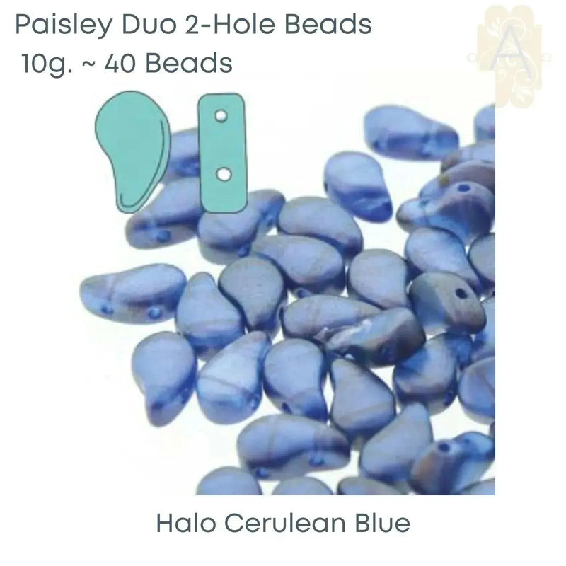 Paisleyduo Beads, 10g, Halo Collection - The Argus Collection