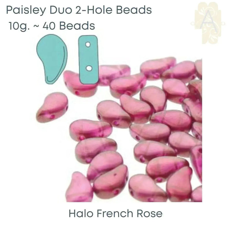 Paisleyduo Beads, 10g, Halo Collection - The Argus Collection