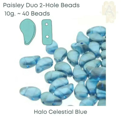 Paisleyduo Beads, 10g, Halo Collection - The Argus Collection