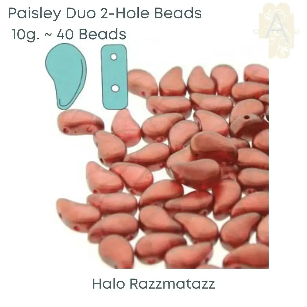 Paisleyduo Beads, 10g, Halo Collection - The Argus Collection