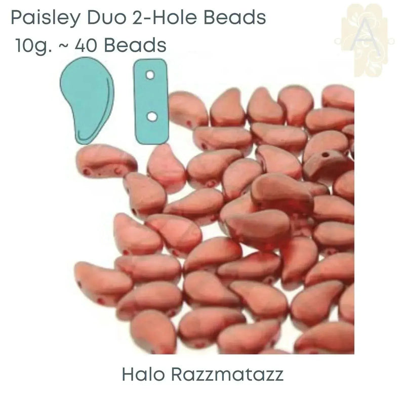 Paisleyduo Beads, 10g, Halo Collection - The Argus Collection