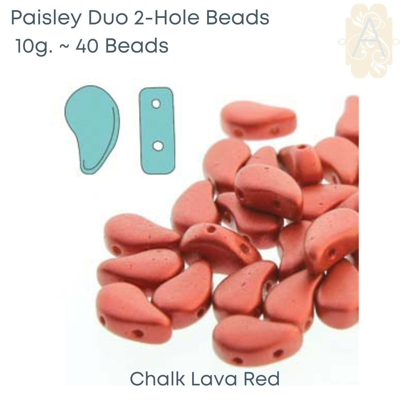 Paisleyduo Beads, 10g, Chalk Collection - The Argus Collection