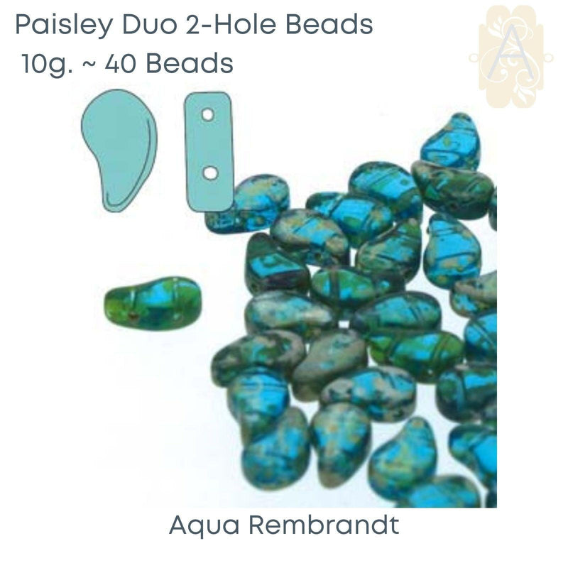 Paisleyduo Beads, 10g, Bronze-Rembrandt Collection - The Argus Collection