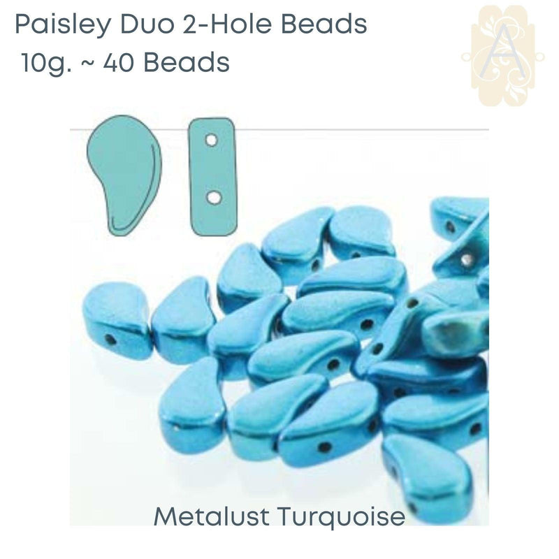 Paisleyduo Beads, 10g, Metallic Collection - The Argus Collection