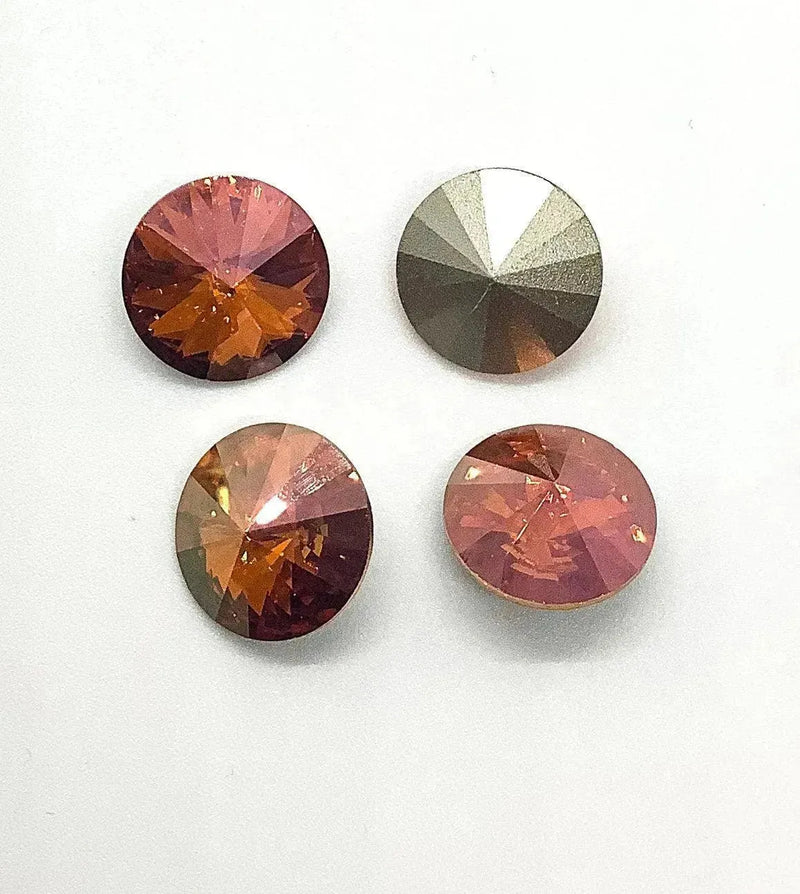 Brilliance Crystal Rivolis, 1122, 14mm, Custom Coating, 4 Colors - The Argus Collection